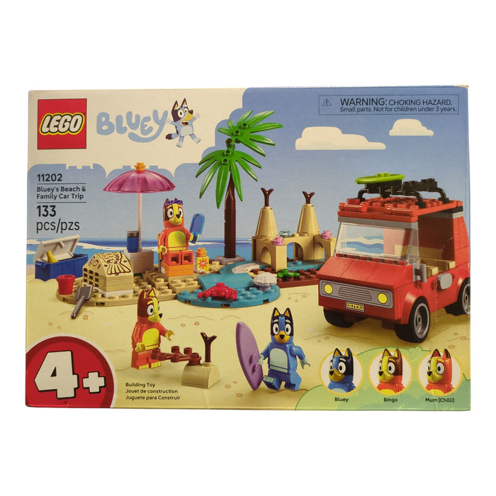 LEGO Bluey's Beach & Family Car Trip Building, 133pc, 11202