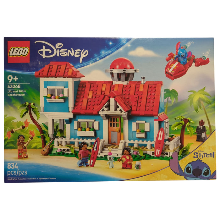 LEGO Disney Lilo and Stitch Beach House Building Toy, 834 pc, 43268