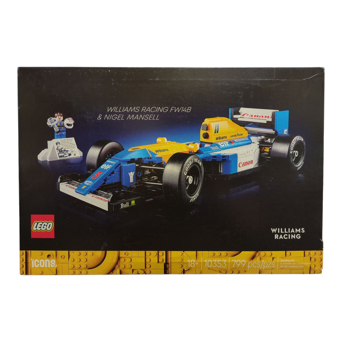 LEGO Icons Williams Racing FW14B & Nigel Mansell Model Car Set, 799pc