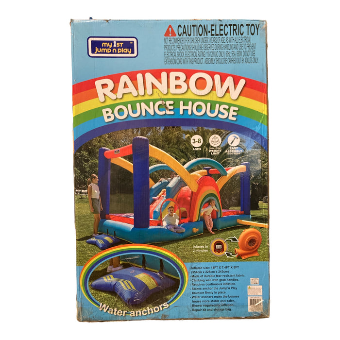 My 1st Jump 'n Play Inflatable Rainbow Bounce House, INF-2567-SC