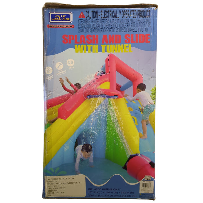 My 1st Water Slide Splash and Slide with Tunnel and Water Arch, INF-2745-26
