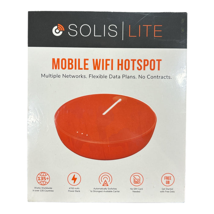 Solis Lite Mobile WiFi Hotspot, Power Bank & Mobile Router - 4G LTE