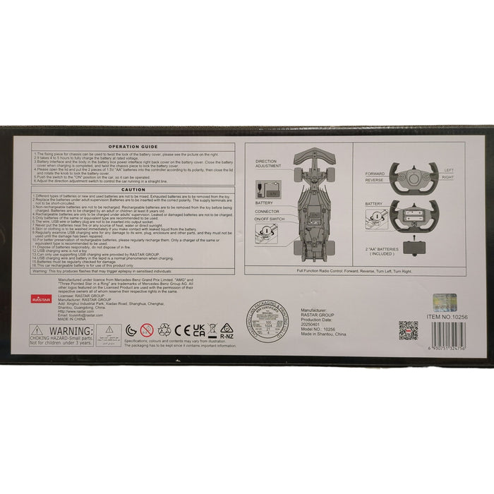 RASTAR Mercedes-AMG W15 1/12 Scale Model Formula One Remote Control Racing Car