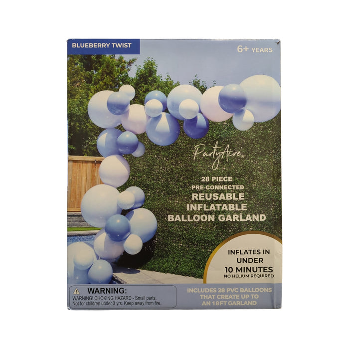 PartyAire 18 Foot Reusable PVC Balloon Garland, 28pc