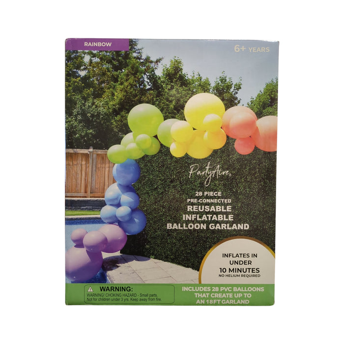 PartyAire 18 Foot Reusable PVC Balloon Garland, 28pc