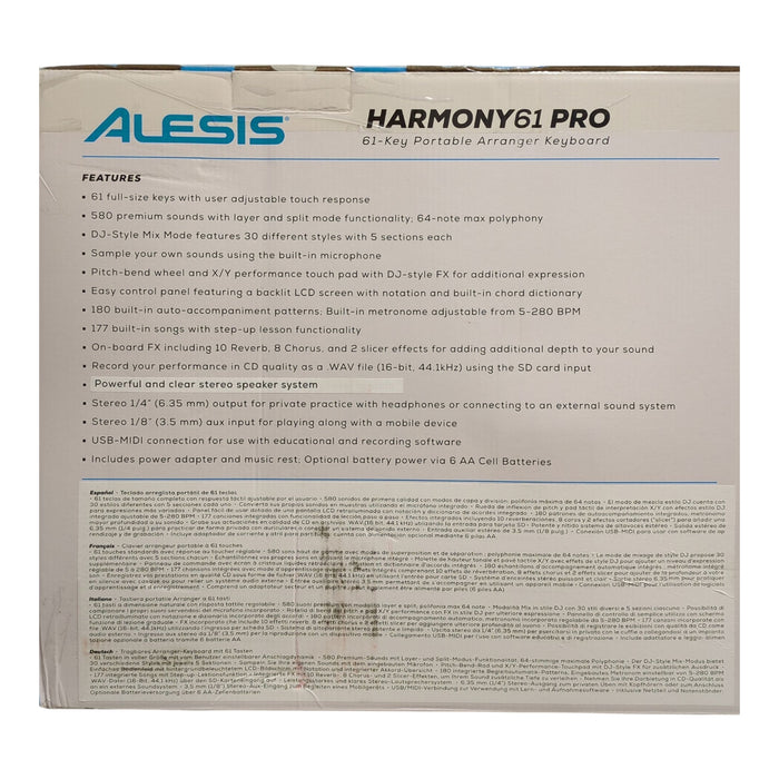 Alesis Harmony 61 Pro Portable Keyboard with 580 Built-In Sounds