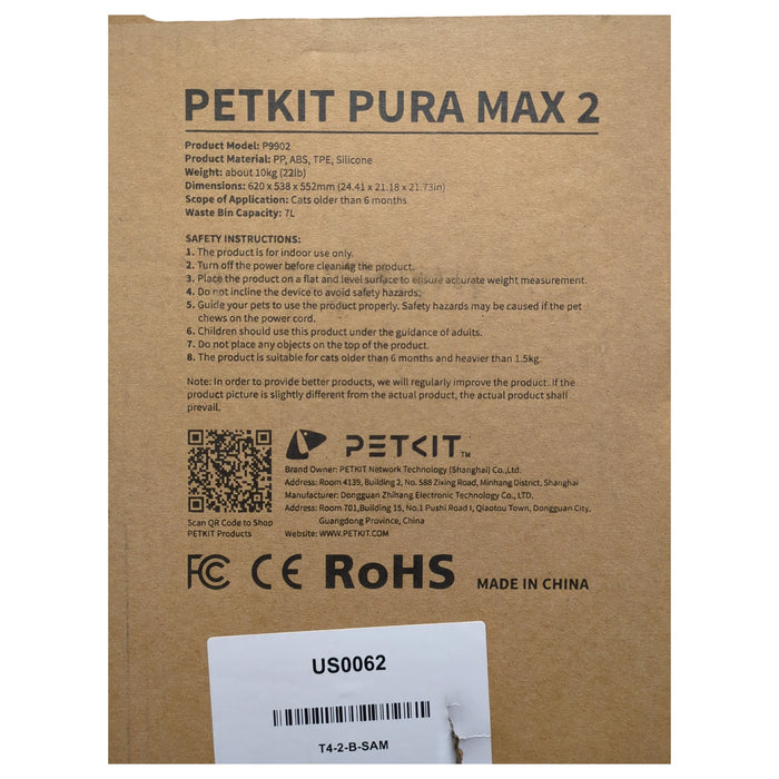 Petkit Puramax 2 Automatic Self-Cleaning Litter Box Bundle, White