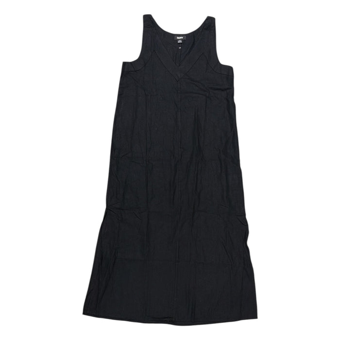 DKNY Women's Lightweight Breathable Side Slits Pullover Soft Linen Dress