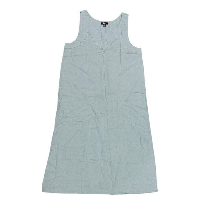 DKNY Women's Lightweight Breathable Side Slits Pullover Soft Linen Dress