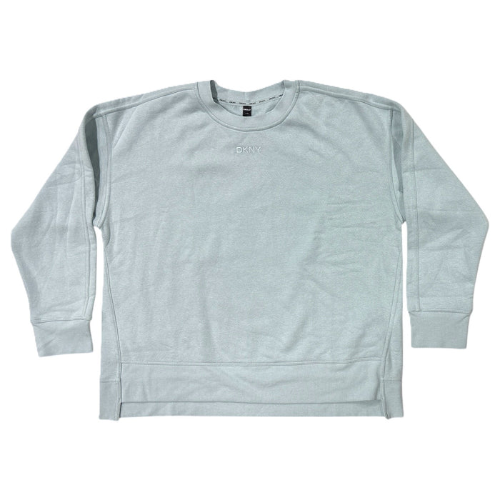 DKNY Women's Classic Fit Hi-Lo Hemmed Crewneck Sweatshirt
