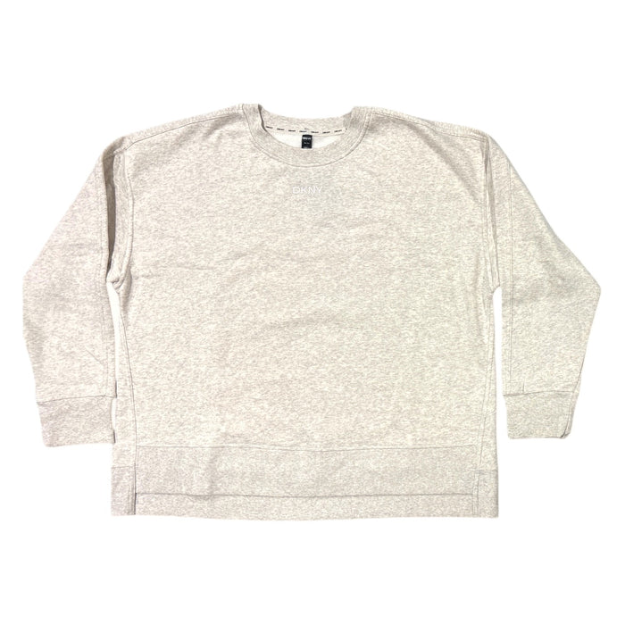 DKNY Women's Classic Fit Hi-Lo Hemmed Crewneck Sweatshirt
