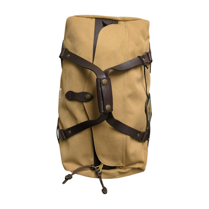 Filson Medium Rugged Twill Duffle Bag with Rustproof Brass Zipper, Tan
