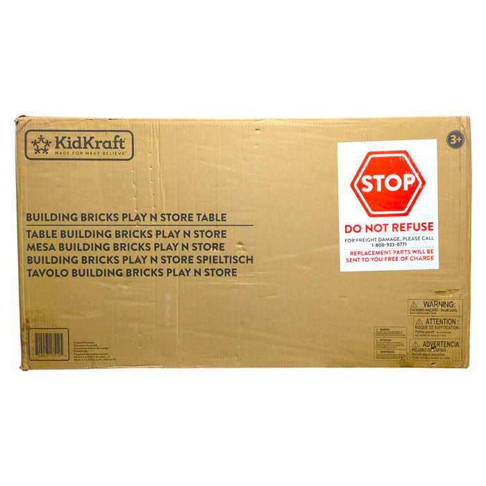 KidKraft Building Bricks Play N' Store Wooden Table, 17512
