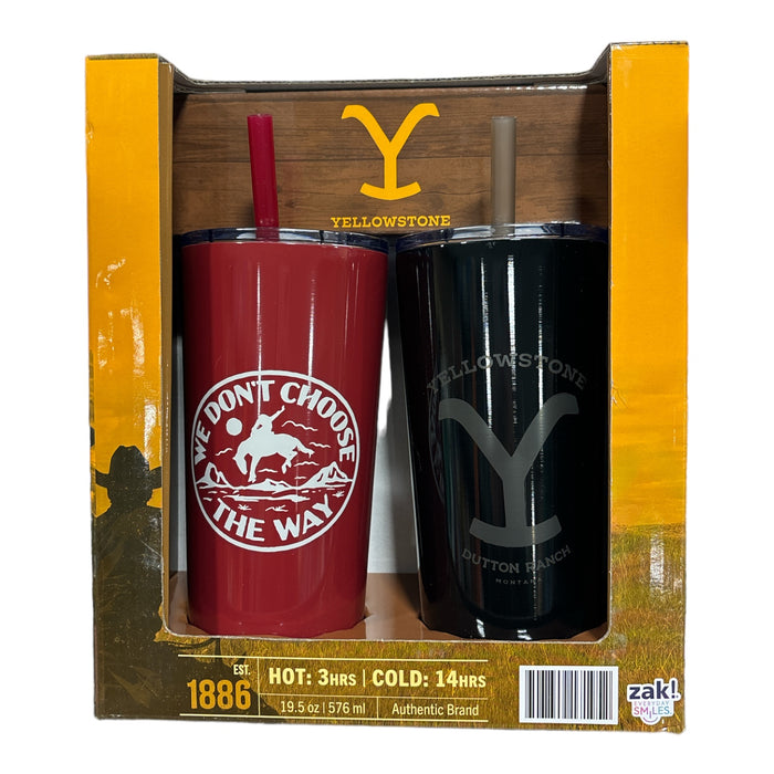 Yellowstone Stainless Steel Vacuum Insulated Tumbler Set with Lid, 19.5oz