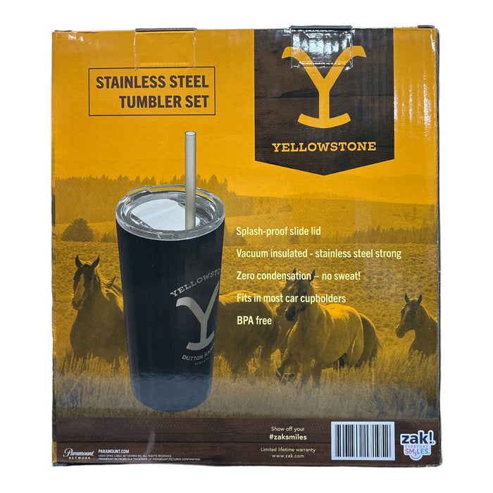 Yellowstone Stainless Steel Vacuum Insulated Tumbler Set with Lid, 19.5oz