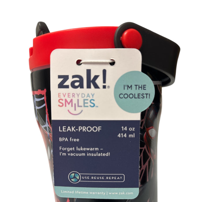 Zak Designs 14oz Stainless Steel Vacuum Insulated Tumbler, 2 Pack, Spiderman