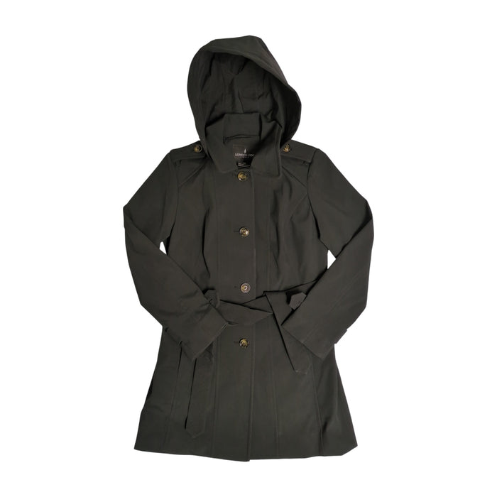 London Fog Women's Single Breasted Trench Coat with Removable Hood