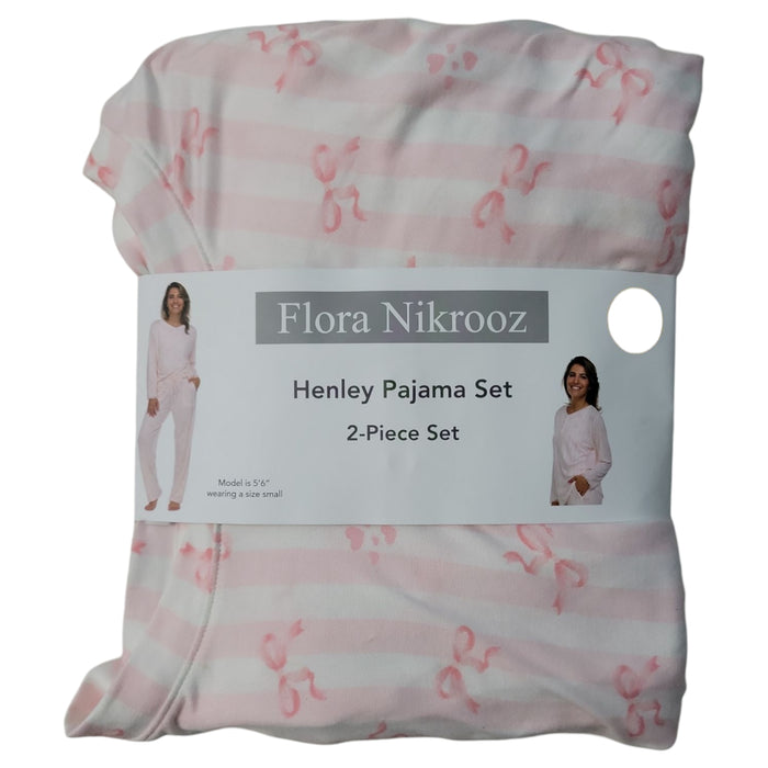 Flora Nikrooz 2-Piece Long Sleeve Henley Pajama Set