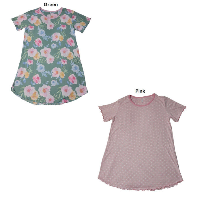 Flora Nikrooz Women's Short Sleeve Soft Sleep Dress