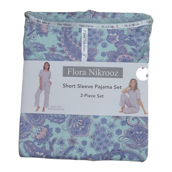 Flora Nikrooz 2-Piece Relaxed Fit Short Sleeve Pajama Set