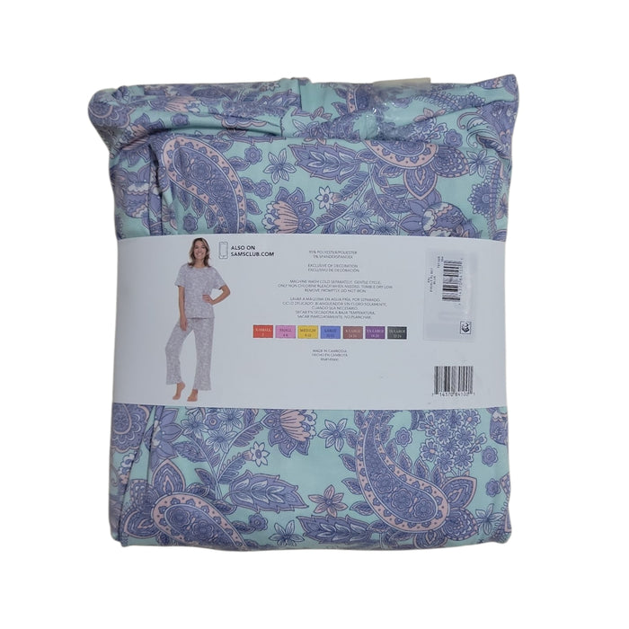 Flora Nikrooz 2-Piece Relaxed Fit Short Sleeve Pajama Set