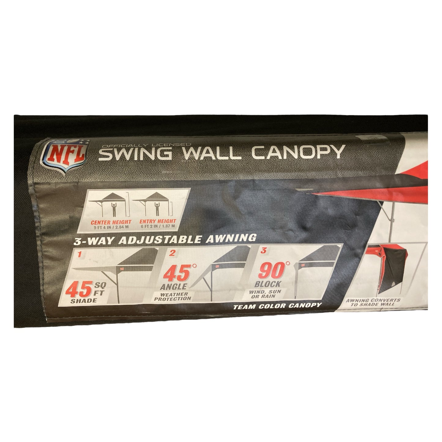 Rawlings NFL Licensed Steel Framed Swing Wall Canopy 10'x10', NY Giants