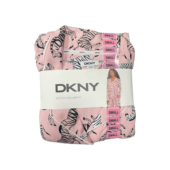 DKNY Women's Notch Collar 2-Piece Long Sleeve & Pant Pajama Set