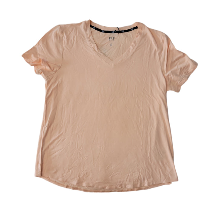 Gap Ladies Machine Washable Relaxed Easy Fit Short Sleeve V-Neck Tee