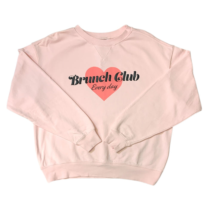 Wild Fox Ladies Lightweight Long Sleeve Crew Neck Graphic Pullover Sweatshirt