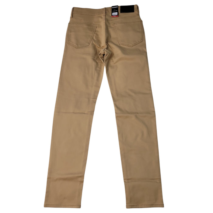 Express Men's Slim Fit Soft Cotton Zip/Button Closure 5 Pocket Pant