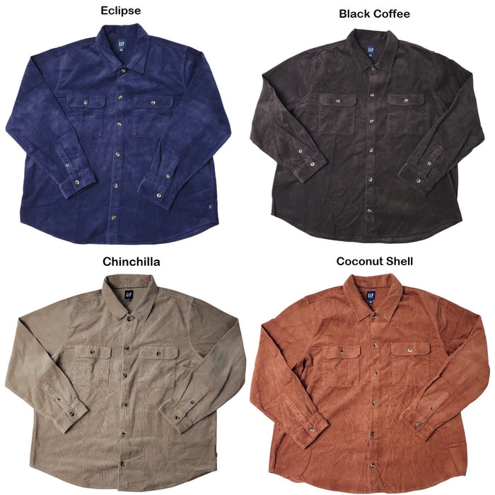 Gap Men's Buttons Chest Pocket Warm Corduroy Over Shirt