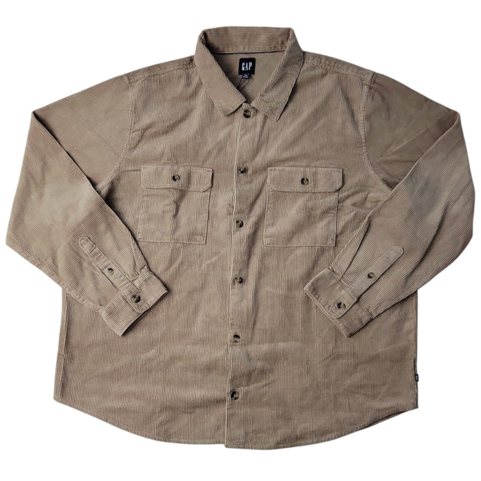 Gap Men's Buttons Chest Pocket Warm Corduroy Over Shirt