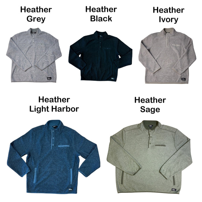 Eddie Bauer Men's Quarter Snap Pullover Mockneck Sweater Warm Fleece