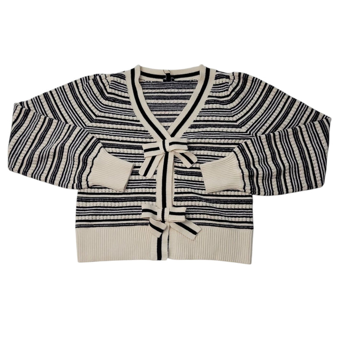 Express Women's Relaxed Fit Soft Cozy Stylish Bow Cardigan