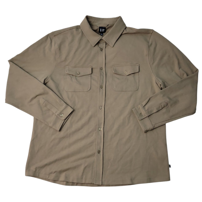 Gap Men's Long Sleeve Comfortable Soft Knit Button Down