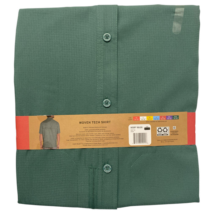 Eddie Bauer Men's Relaxed Fit Short Sleeve Woven Tech Shirt