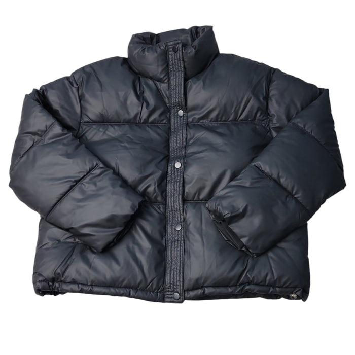 Express Women's Snap Buttons Cropped Puffer Jacket