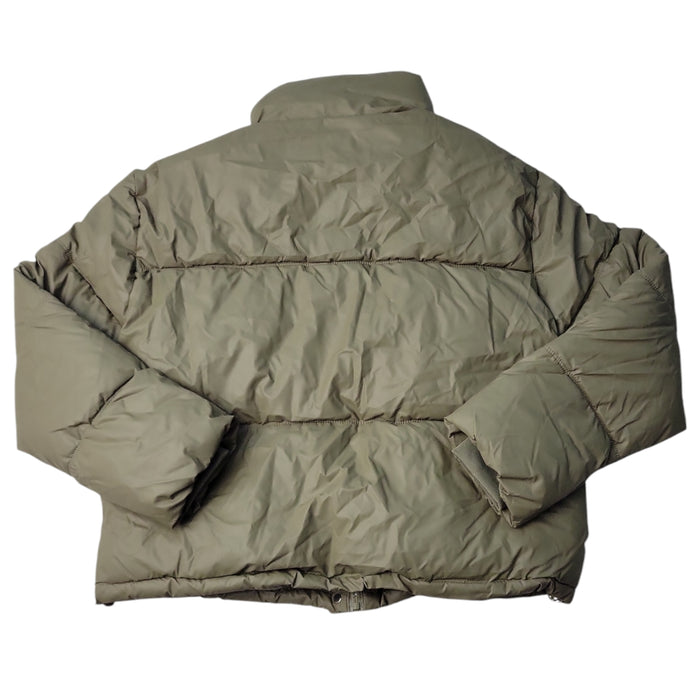 Express Women's Snap Buttons Cropped Puffer Jacket