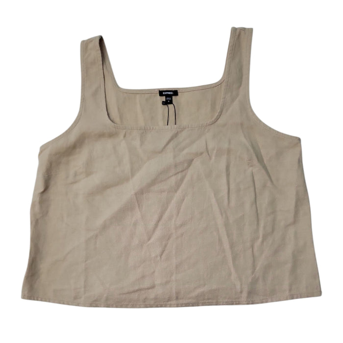 Express Women's Lightweight Soft Linen Cropped Tank Top