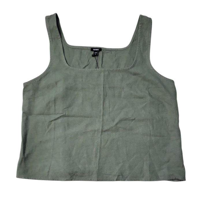 Express Women's Lightweight Soft Linen Cropped Tank Top