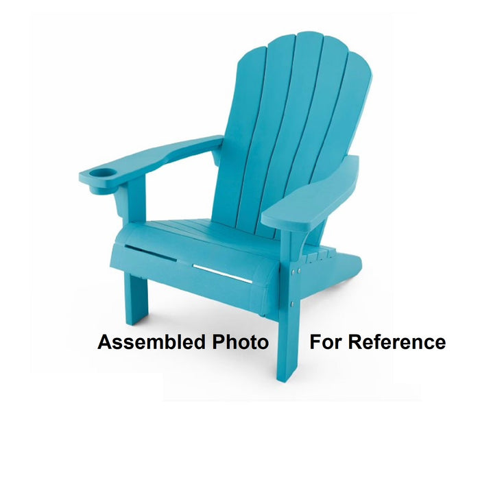 Keter Everest Adirondack Chair with Integrated Cupholder, Teal
