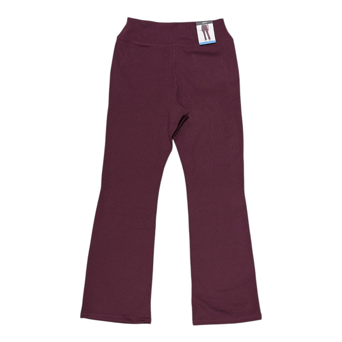 DKNY Women's Classic Fit Lightweight High Rise Waffle Knit Flare Pant