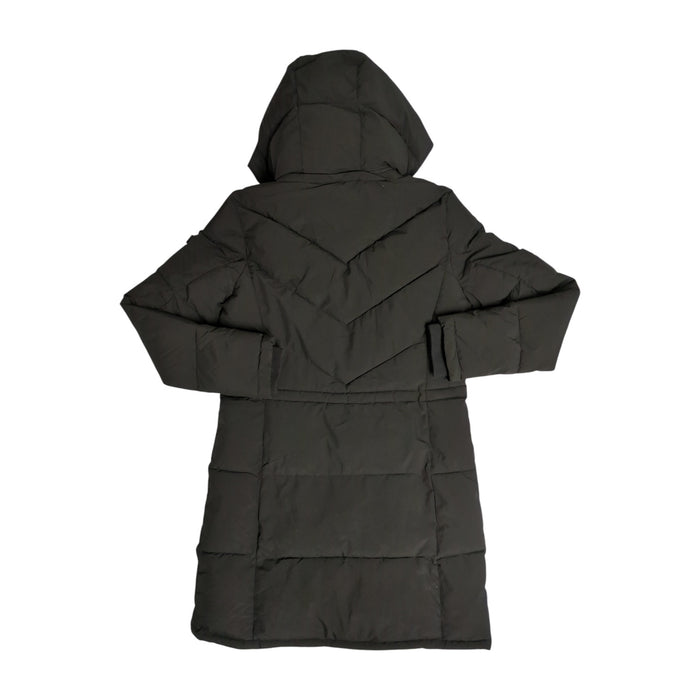 DKNY Women's Regular Fit Long Puffer Jacket with Detachable Hood