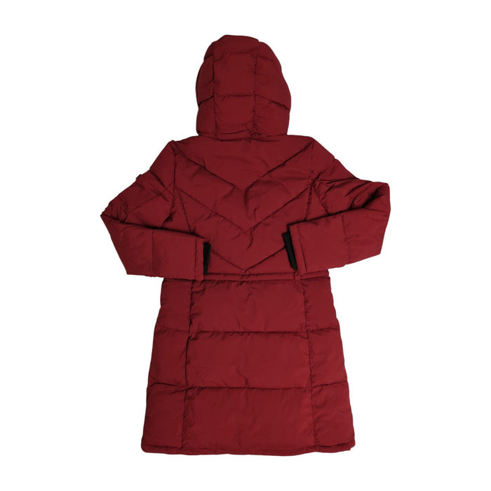 DKNY Women's Regular Fit Long Puffer Jacket with Detachable Hood