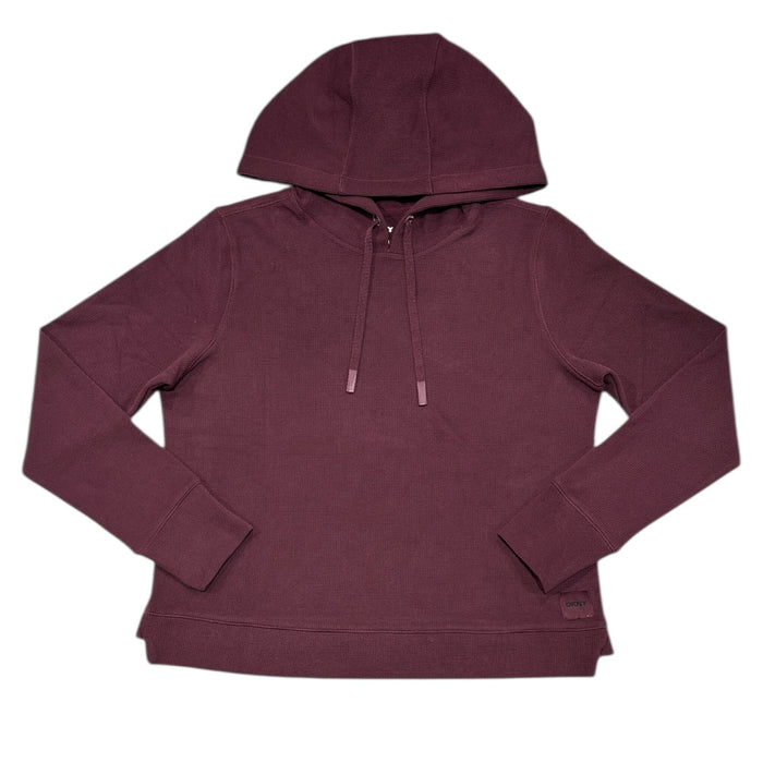 DKNY Women's Lightweight Buttery Soft Tech Waffle Pullover Hoodie