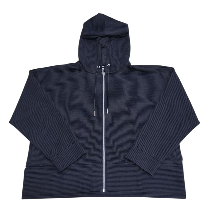 DKNY Women's Tech Pockets Full-Zip Soft Ottoman Hooded Jacket