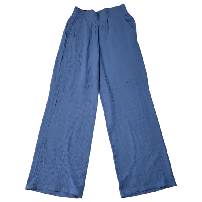 DKNY Women's Soft Cotton Gauze Lightweight Wide Leg Pant