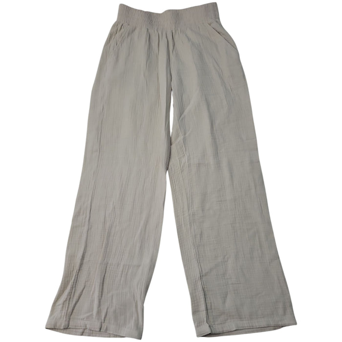 DKNY Women's Soft Cotton Gauze Lightweight Wide Leg Pant