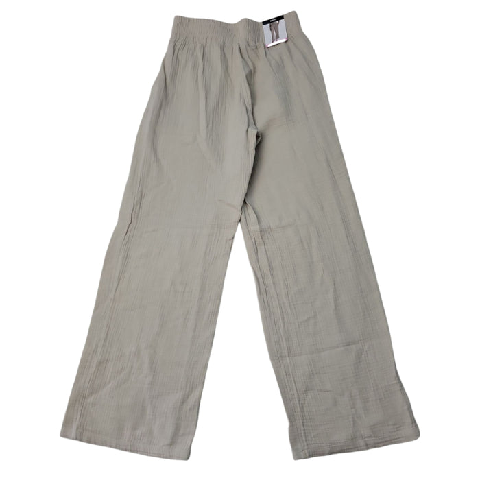 DKNY Women's Soft Cotton Gauze Lightweight Wide Leg Pant