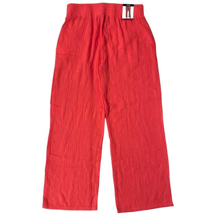 DKNY Women's Soft Cotton Gauze Lightweight Wide Leg Pant